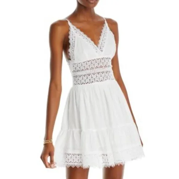 NWT AQUA Sundress Cotton Lined Flowy Dress XL Bloomindales - Picture 3 of 12